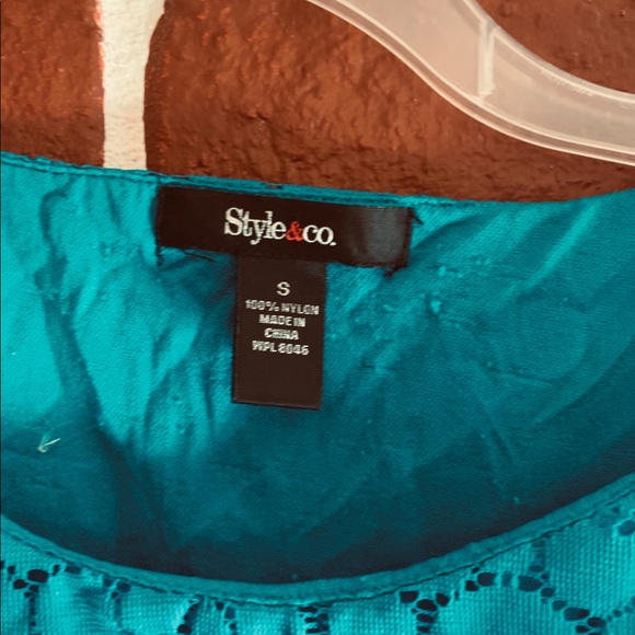 Aqua blue blouse - Picture 2 of 3